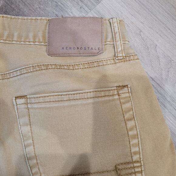 American Eagle Mens Khaki Pants 29x32 Original Straight Fit 100% Cotton Tan - Picture 6 of 7